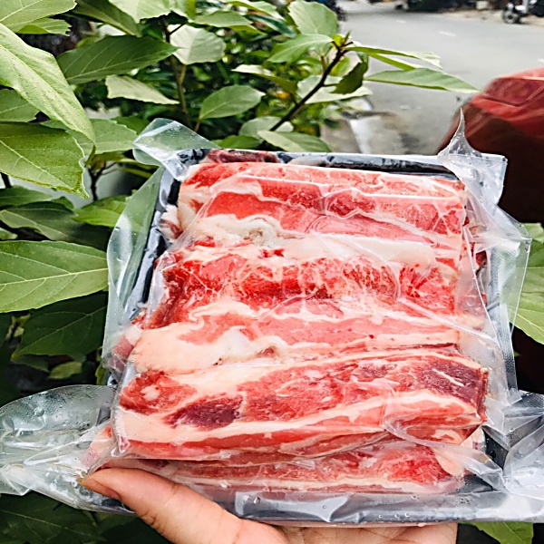 Thịt ba chỉ bò mỹ cắt lát sẵn - Hải Sản Kỳ Hà
