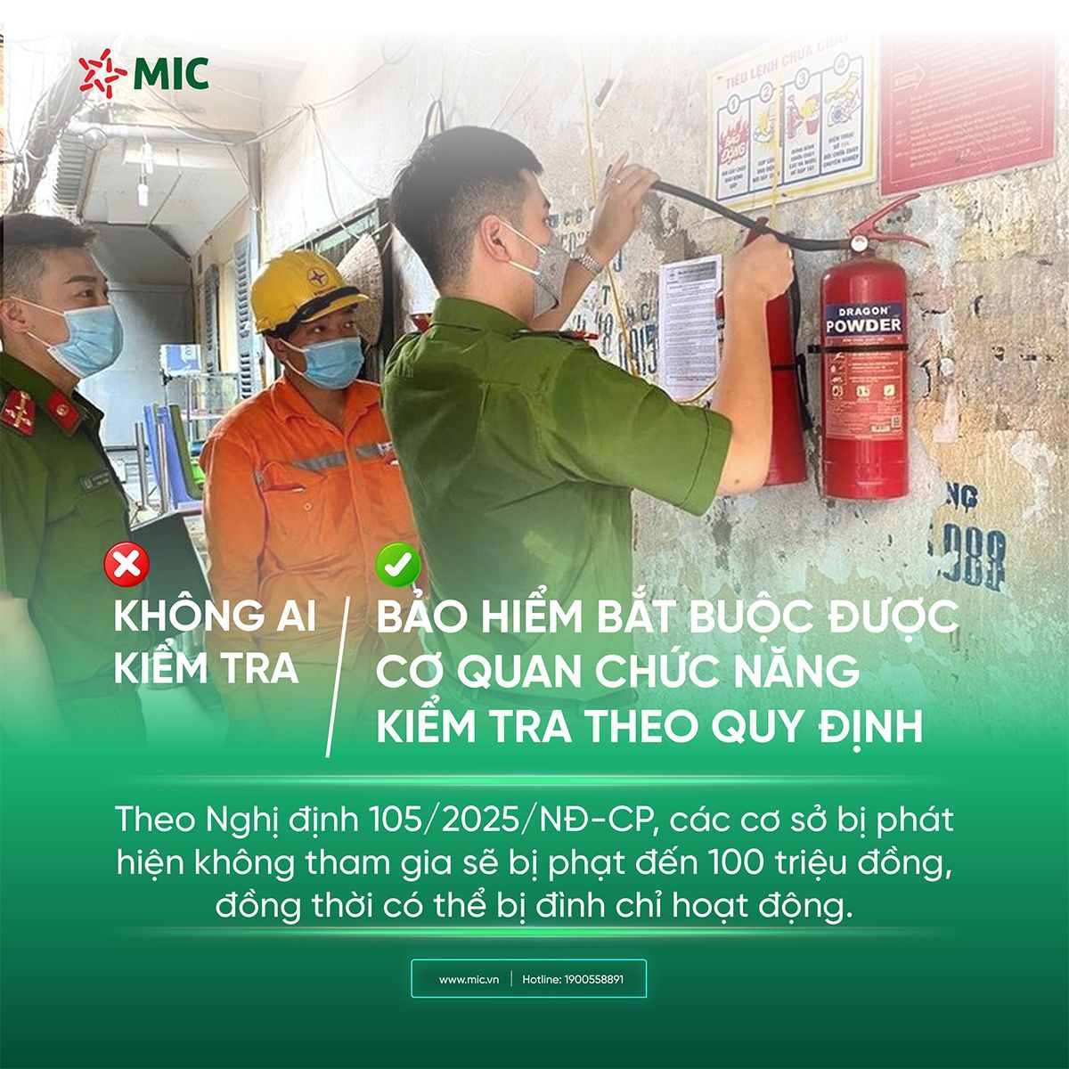 Công an PCCC kiểm tra cơ sở
