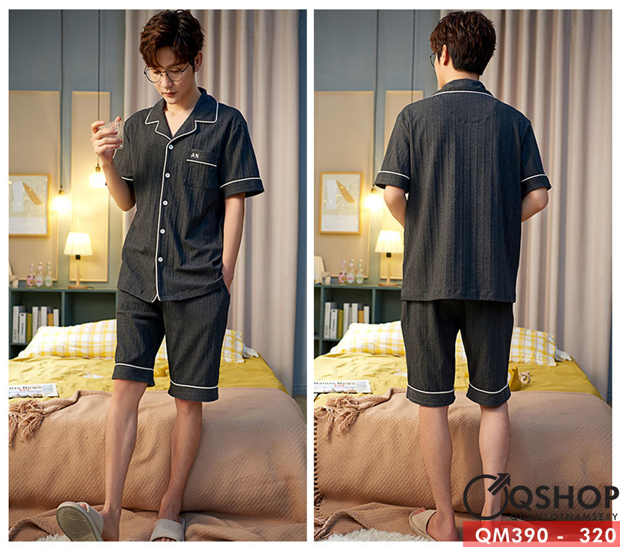 Bộ đồ pijama nam quần ngắn, tay ngắn QM390