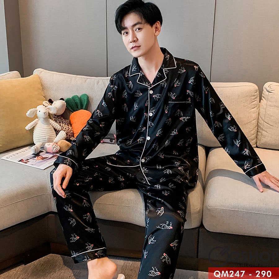 Bộ đồ pijama nam bộ mặc nhà mặc ngủ nam QM247