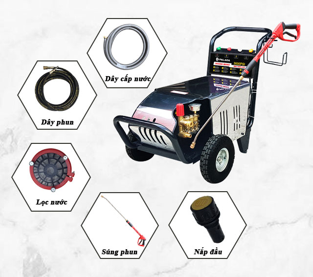Máy rửa xe công nghệ cao Palada 3600 PSI 7.5KW