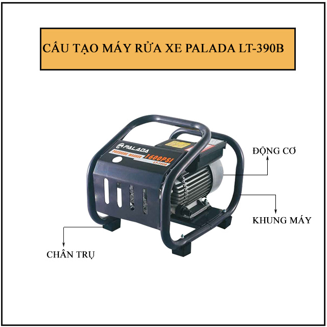 Máy rửa xe áp lực cao Palada LT-390B 1.8KW
