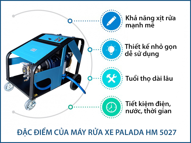 Máy rửa xe chuyên dụng Palada HM 5027