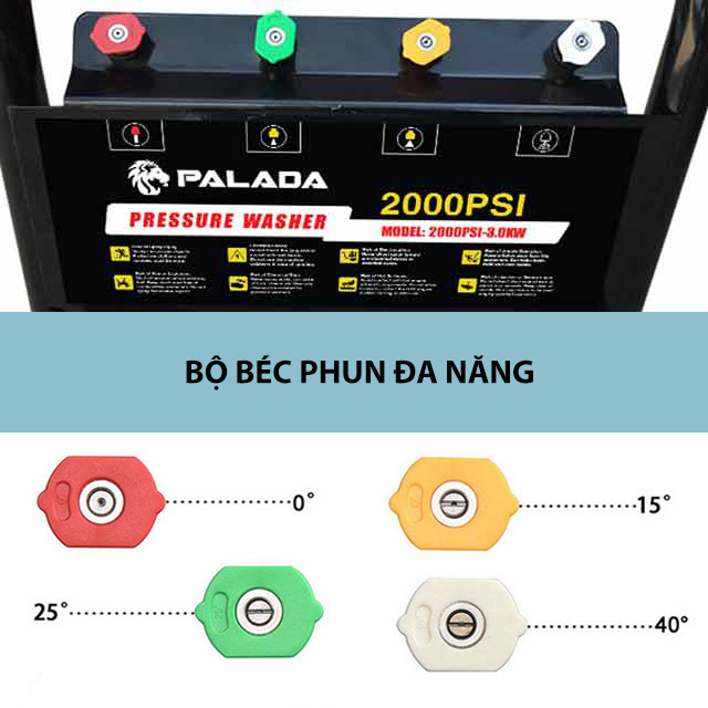 Máy xịt rửa xe ô tô Palada 2000PSI