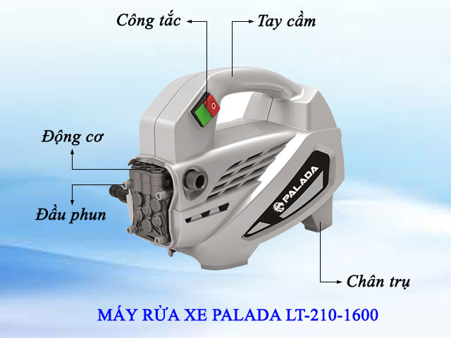 Máy rửa xe máy chuyên nghiệp Palada LT-210-1600