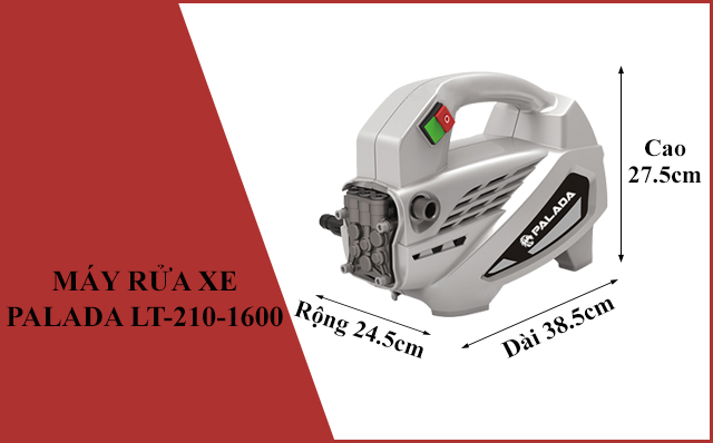 Máy rửa xe máy chuyên nghiệp Palada LT-210-1600
