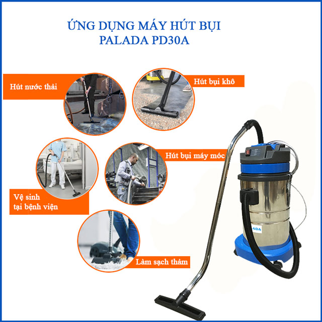 Máy hút bụi công nghiệp loại nhỏ Palada PD 30A