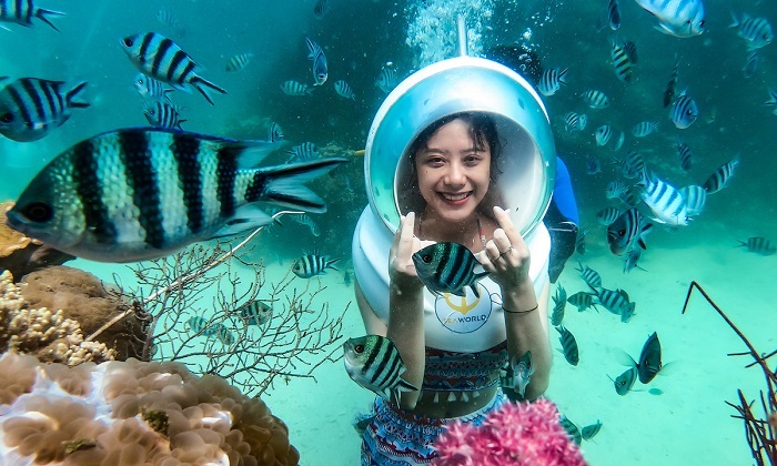 Khám phá ‘Vương quốc Thủy tề’ với tour đi bộ dưới biển Phú Quốc