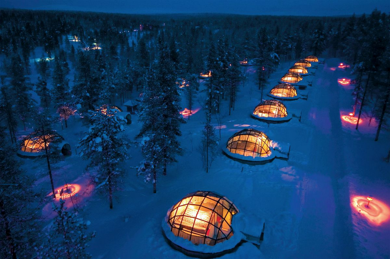 Trải nghiệm ngắm cực quang tuyệt đẹp trong lều kính ở Phần Lan