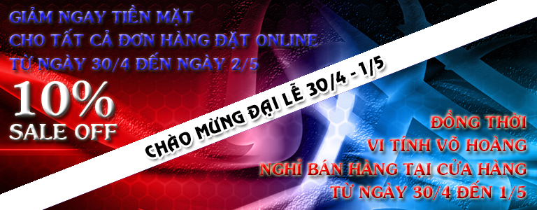 Chương trình giảm giá 10% mừng đại lễ 30/04 và 01/05