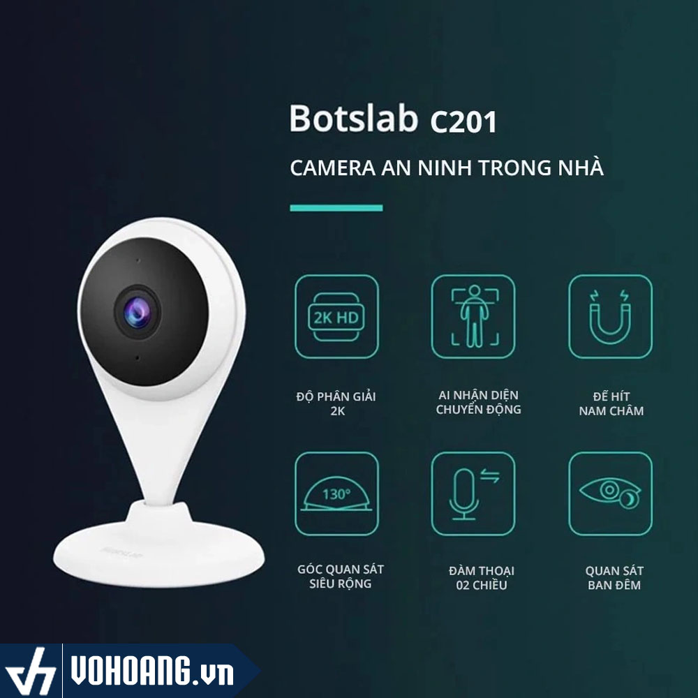 Hướng Dẫn Cách Cài Đặt Botslab Camera Indoor C201 Độ Phân Giải 2K