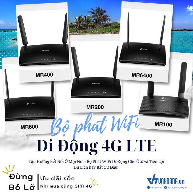 Giải Pháp WiFi 4G Di Động | Kết Nối Mọi Nơi Cùng Router TP-Link MR Series