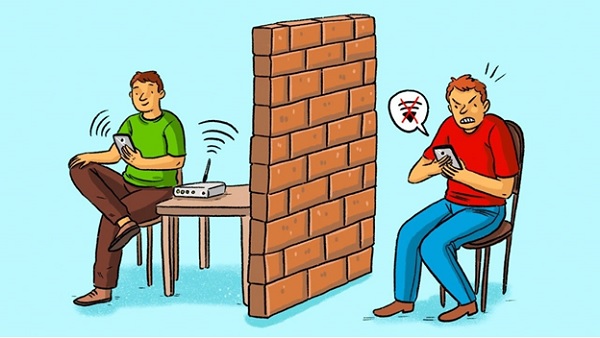 Thay đổi vị trí kết nối wifi để có thể kết nối tốt hơn