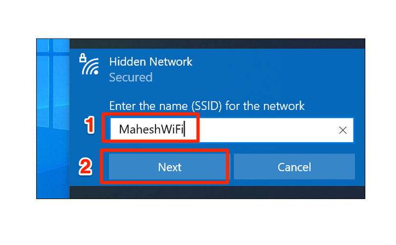 Nhập tên mạng (SSID)
