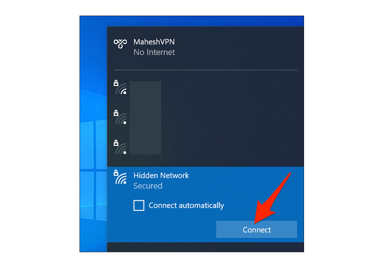 Chọn Connect