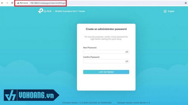 Truy cập địa chỉ IP 192.168.0.1