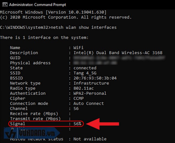 Tiến hành kiểm tra cường độ tín hiệu WiFi