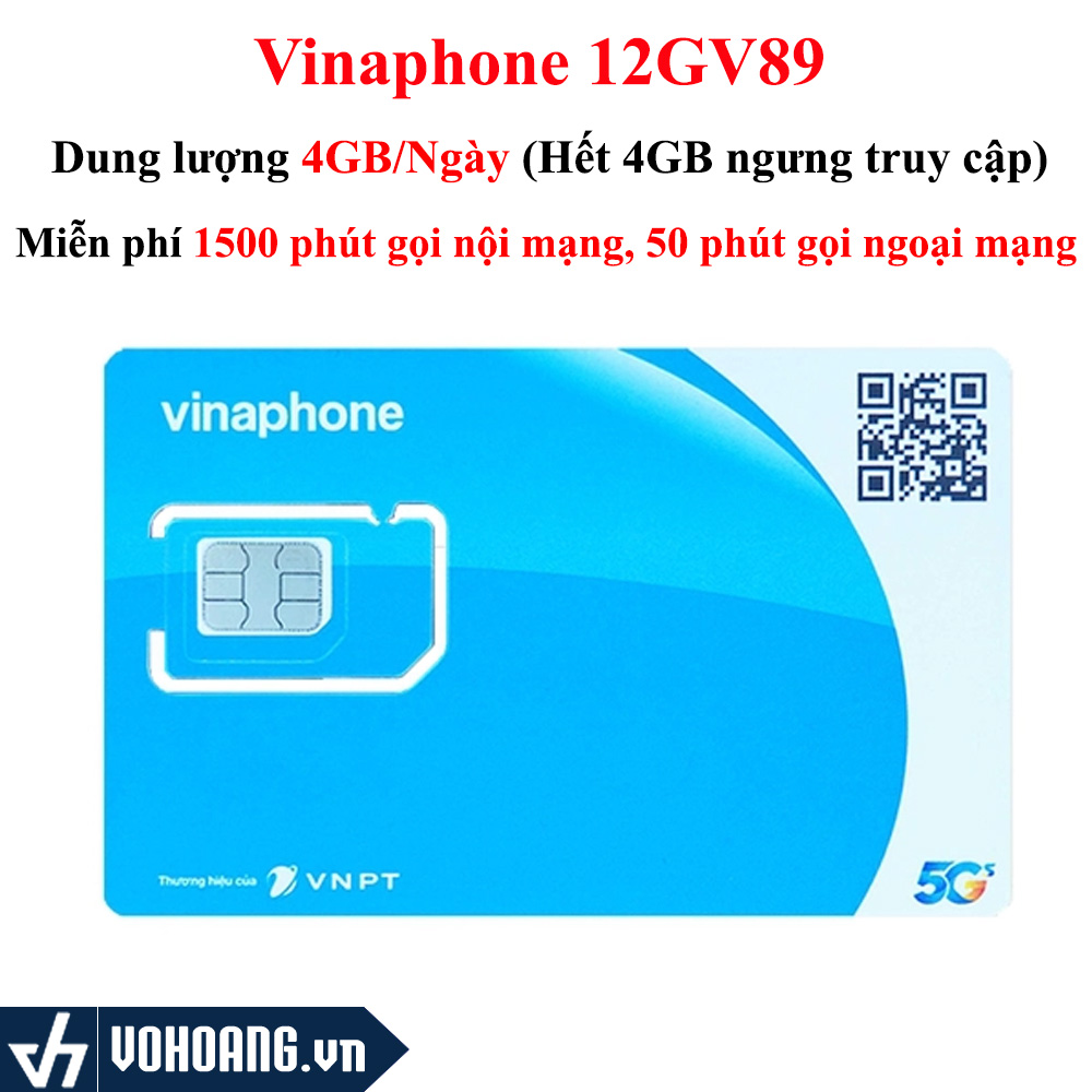 Vinaphone GV89 | Sim 4G Miễn Phí Nghe Gọi Data 4GB/Ngày Trọn Gói 12 ...