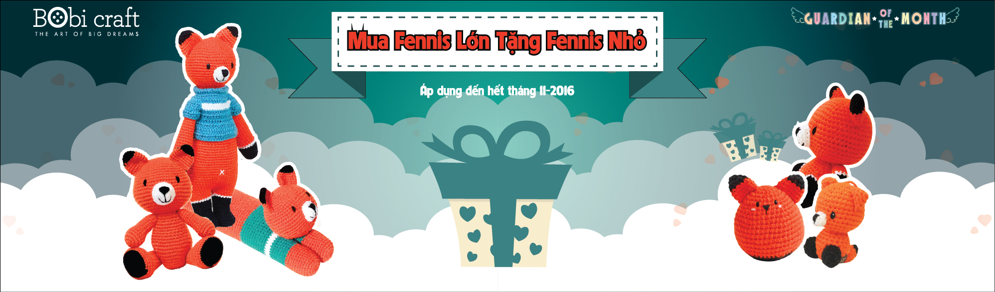 Chương trình ưu đãi tháng 11 - Mua Cáo len Fennis lớn tặng Cáo len Fennis nhỏ