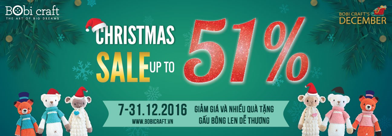 SALE up to 51% - ĐÓN GIÁNG SINH CÙNG BOBI CRAFT