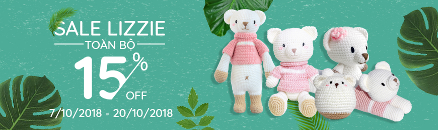 KHUYẾN MÃI 20/10 - GIẢM 15% TOÀN BỘ SẢN PHẨM GẤU LIZZIE KHUYẾN MÃI 20/10 - GIẢM 15% TOÀN BỘ SẢN PHẨM GẤU LIZZIE