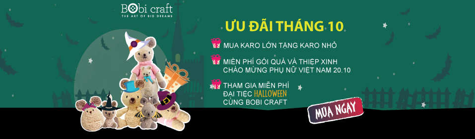 THÁNG 10 RỘN RÀNG KHUYẾN MÃI CÙNG BOBI CRAFT