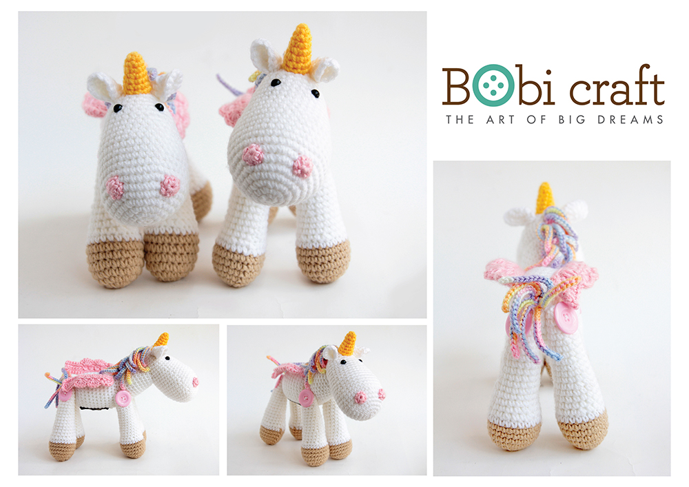 Gấu len handmade Unicorn