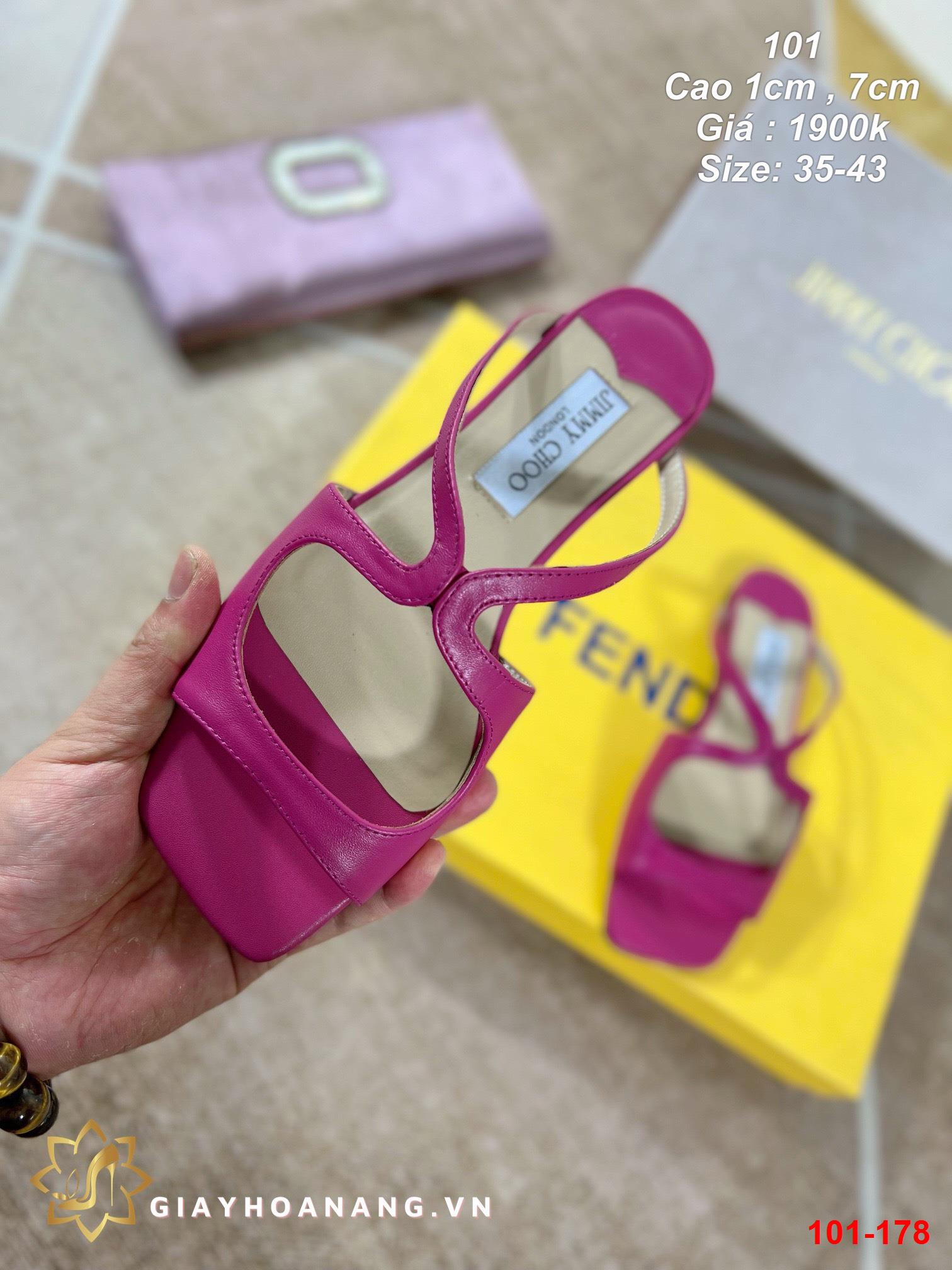 101-178 Fendi sandal cao 1cm , 7cm siêu cấp