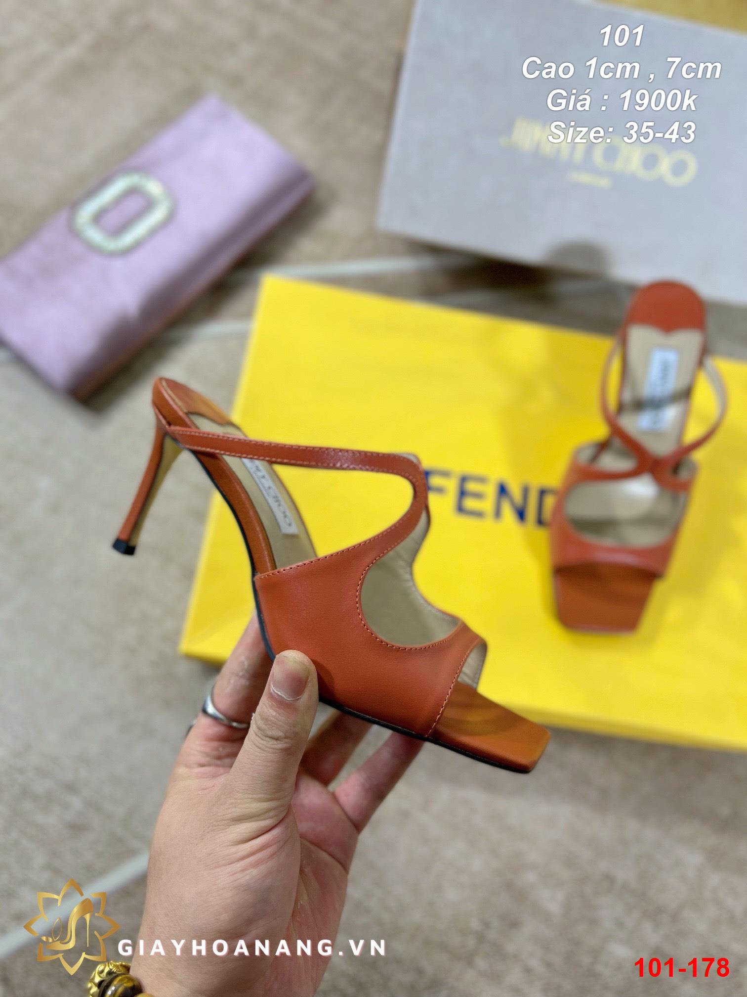 101-178 Fendi sandal cao 1cm , 7cm siêu cấp