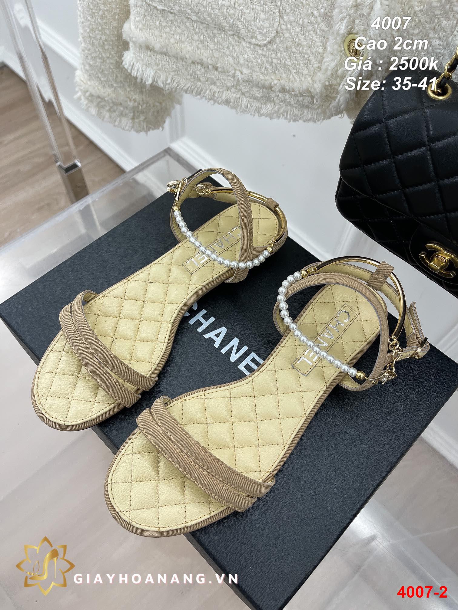 4007-2 Chanel sandal cao 2cm siêu cấp