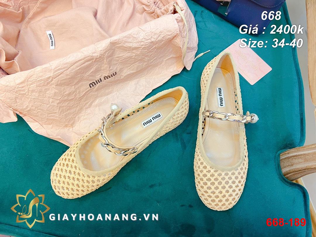 668-189 Miu Miu giày bệt siêu cấp