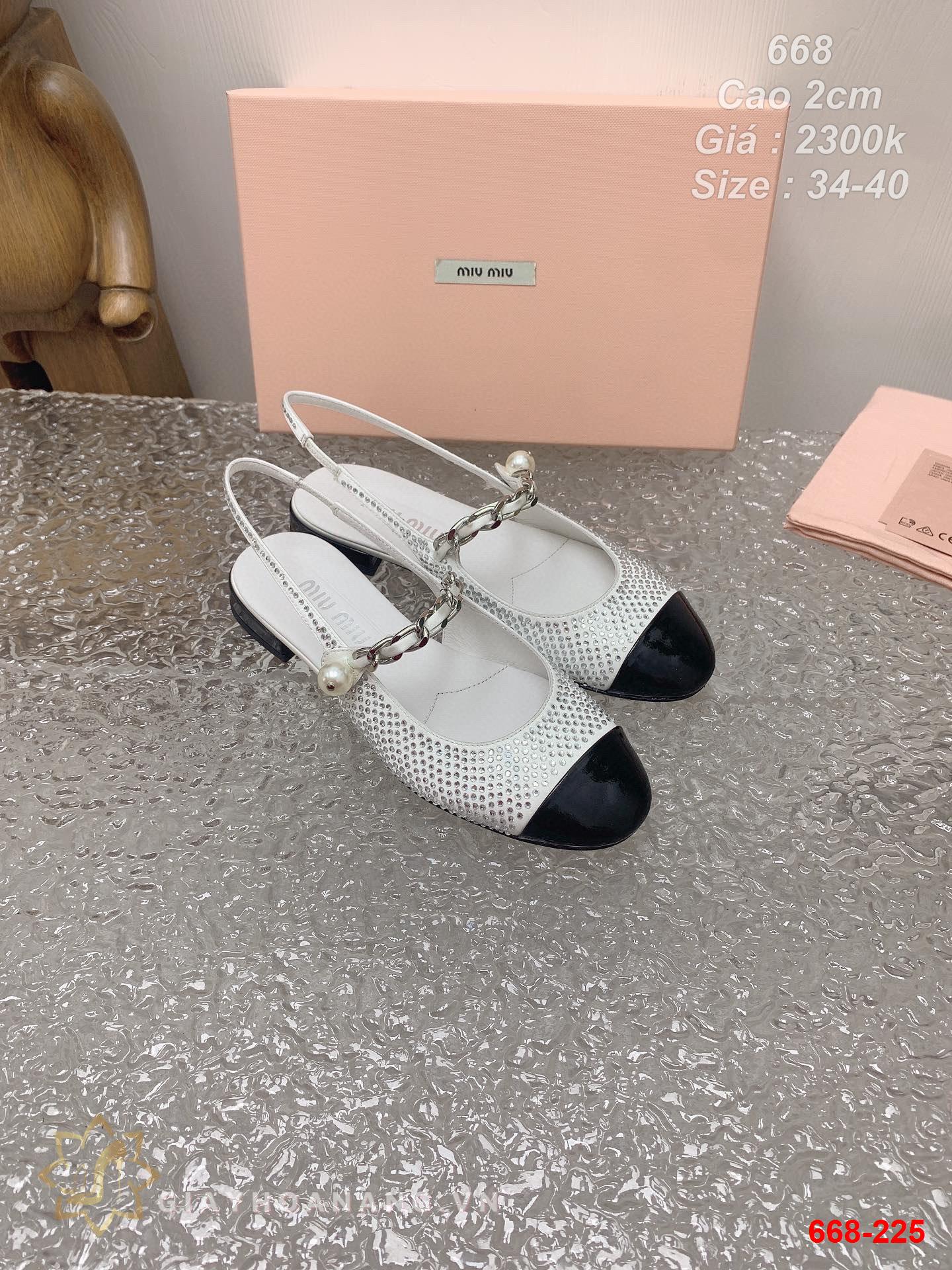 668-225 Miu Miu sandal cao 2cm siêu cấp