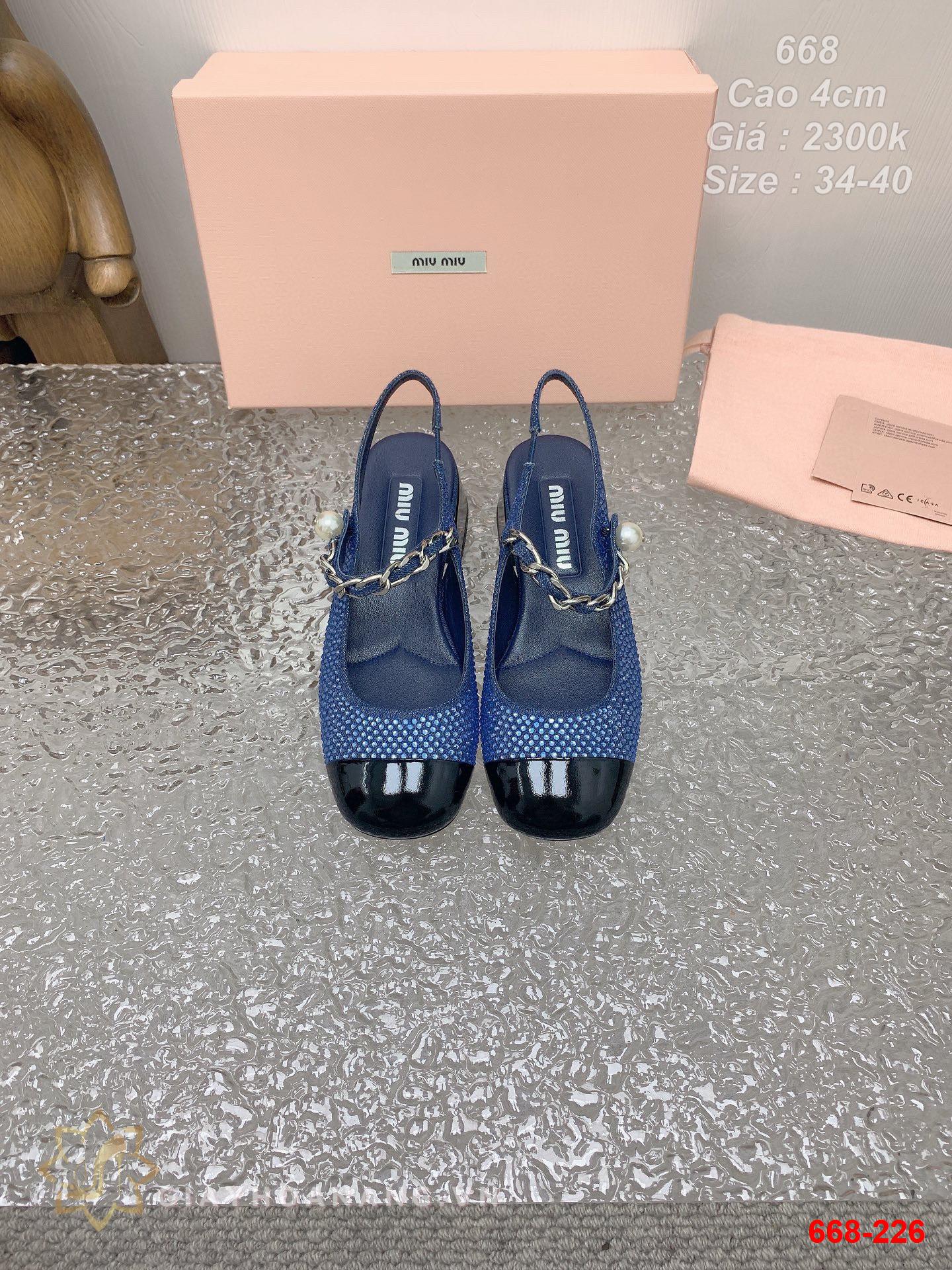 668-226 Miu Miu sandal cao 4cm siêu cấp