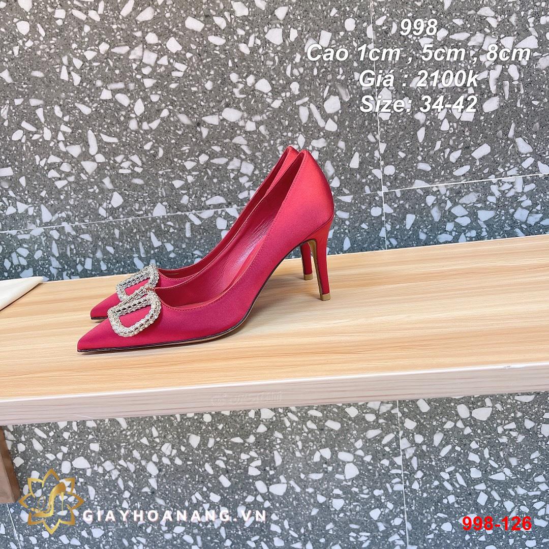 998-126 Valentino giày cao 1cm  chất lụa siêu cấp