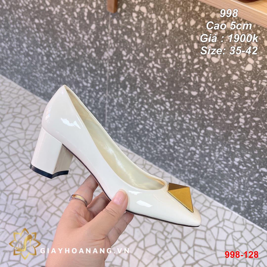 998-128 Valentino giày cao 5cm da bóng siêu cấp