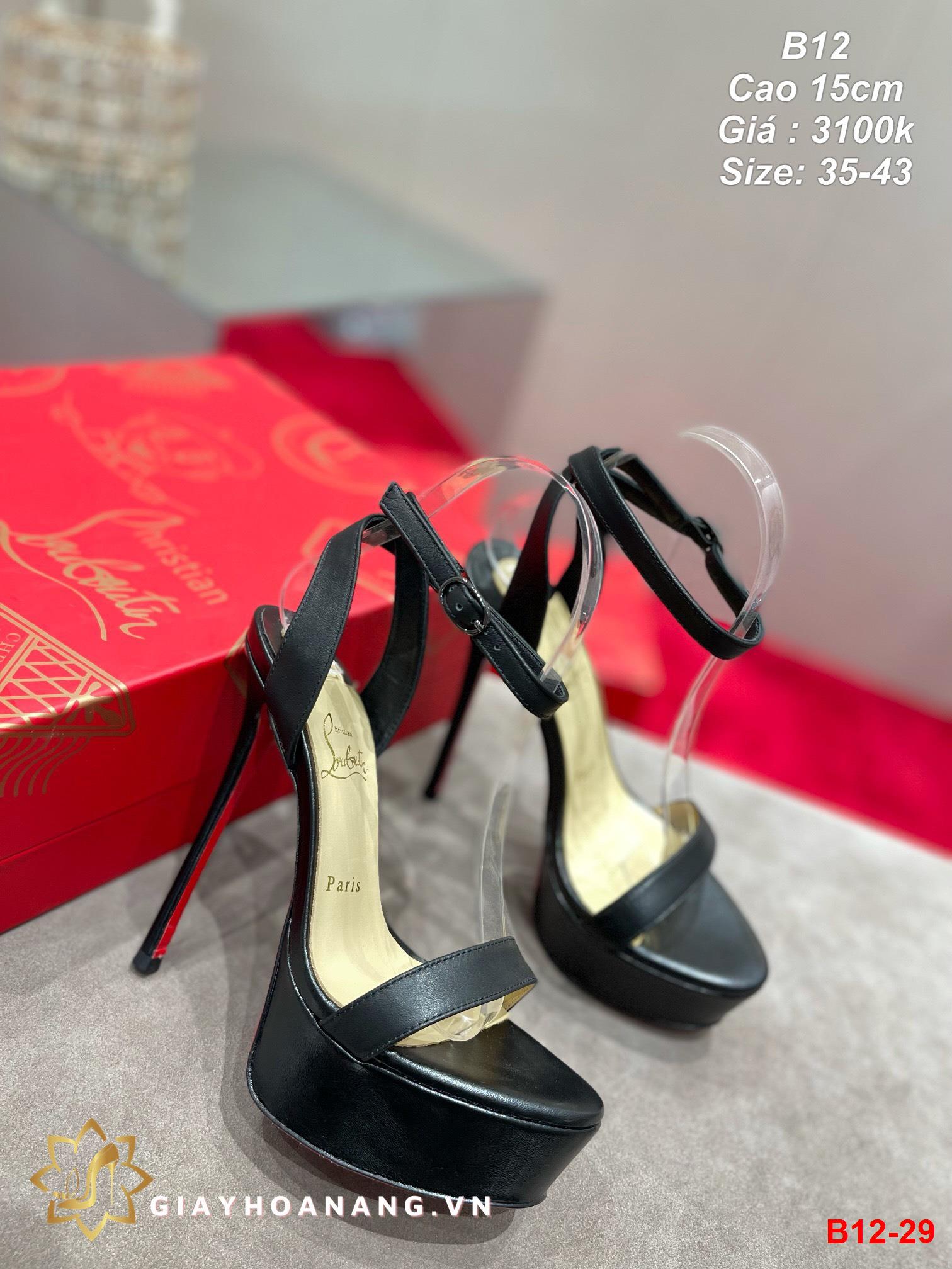 B12-29 Louboutin sandal cao 15cm siêu cấp