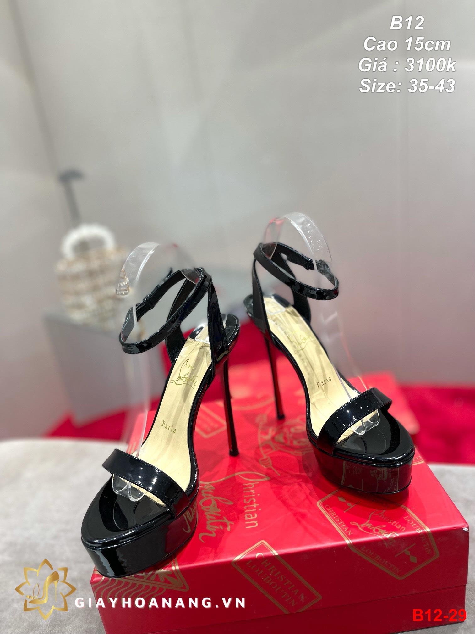 B12-29 Louboutin sandal cao 15cm siêu cấp