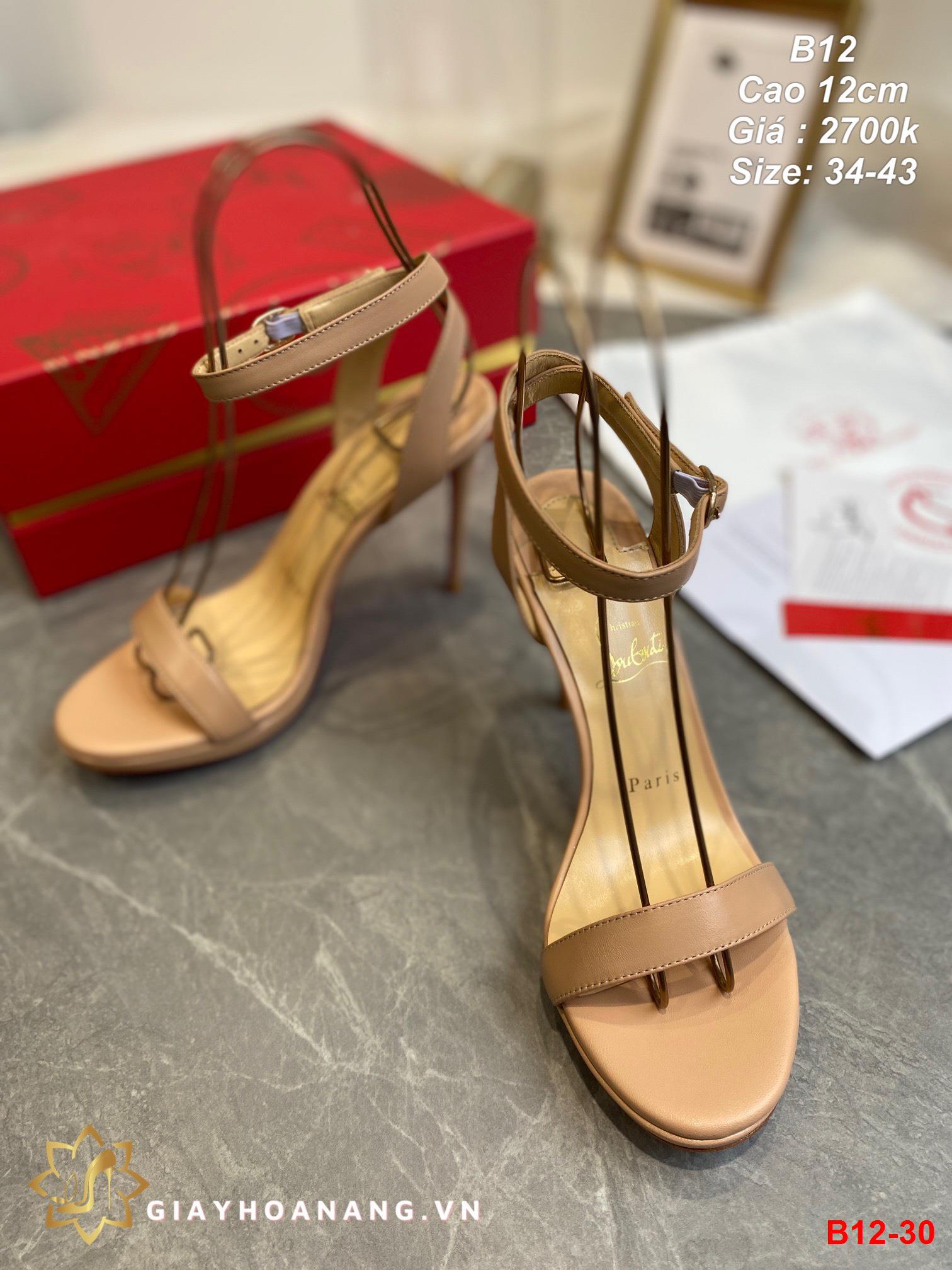 B12-30 Louboutin sandal cao 12cm siêu cấp