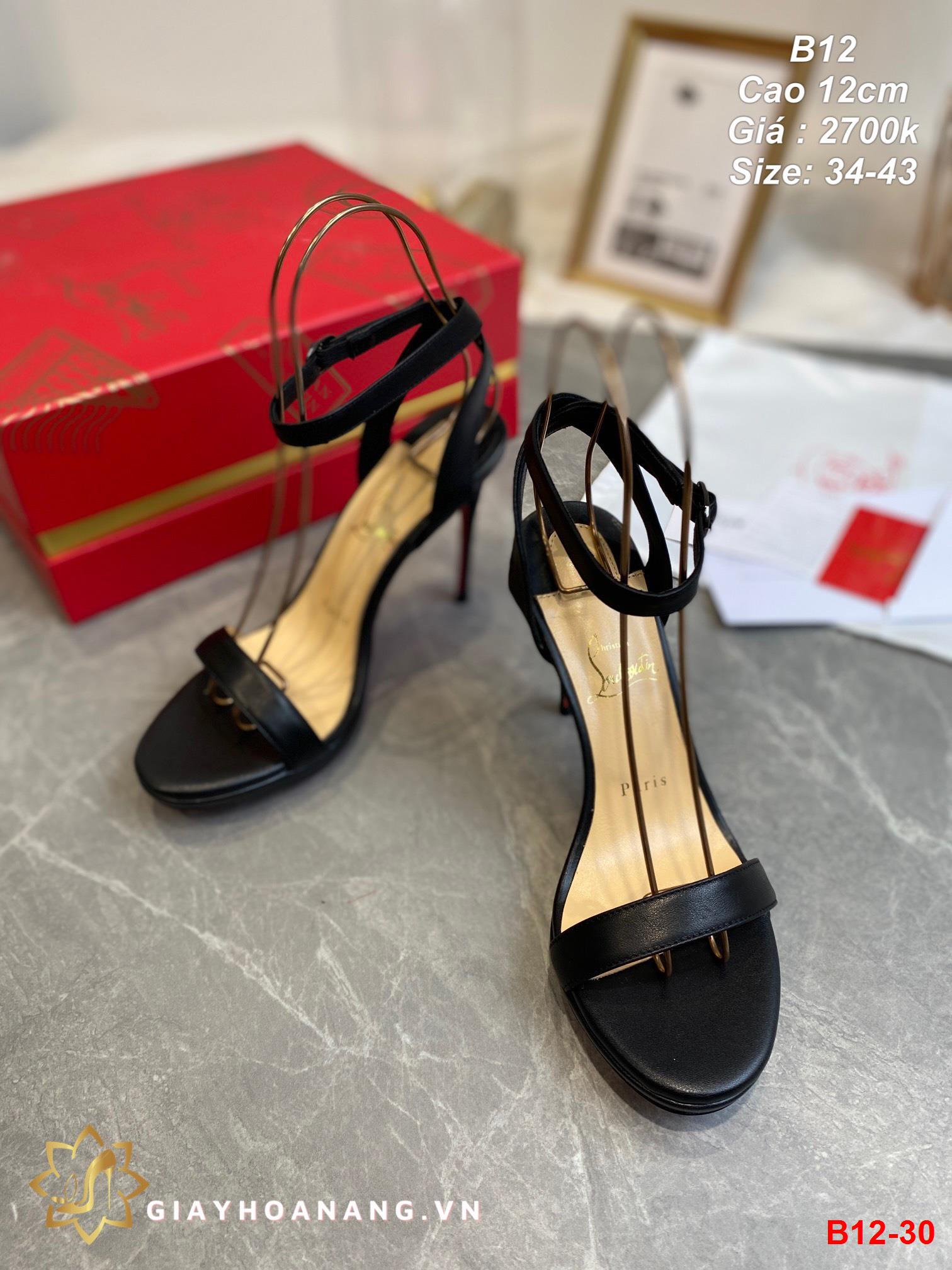 B12-30 Louboutin sandal cao 12cm siêu cấp