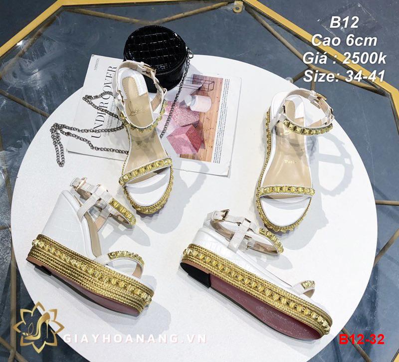 B12-32 Louboutin sandal cao 6cm siêu cấp