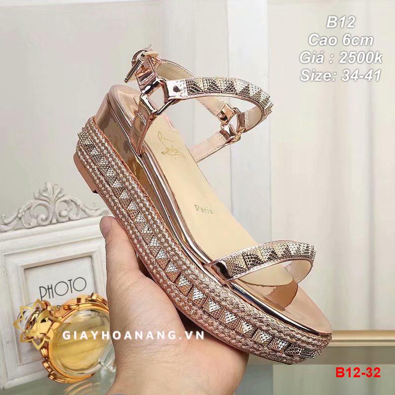 B12-32 Louboutin sandal cao 6cm siêu cấp