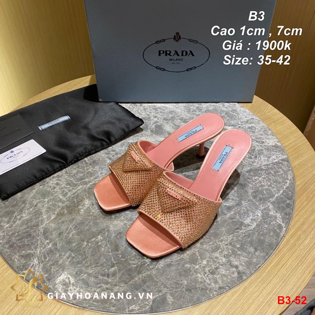 B3-52 Prada dép cao 1cm , 7cm siêu cấp