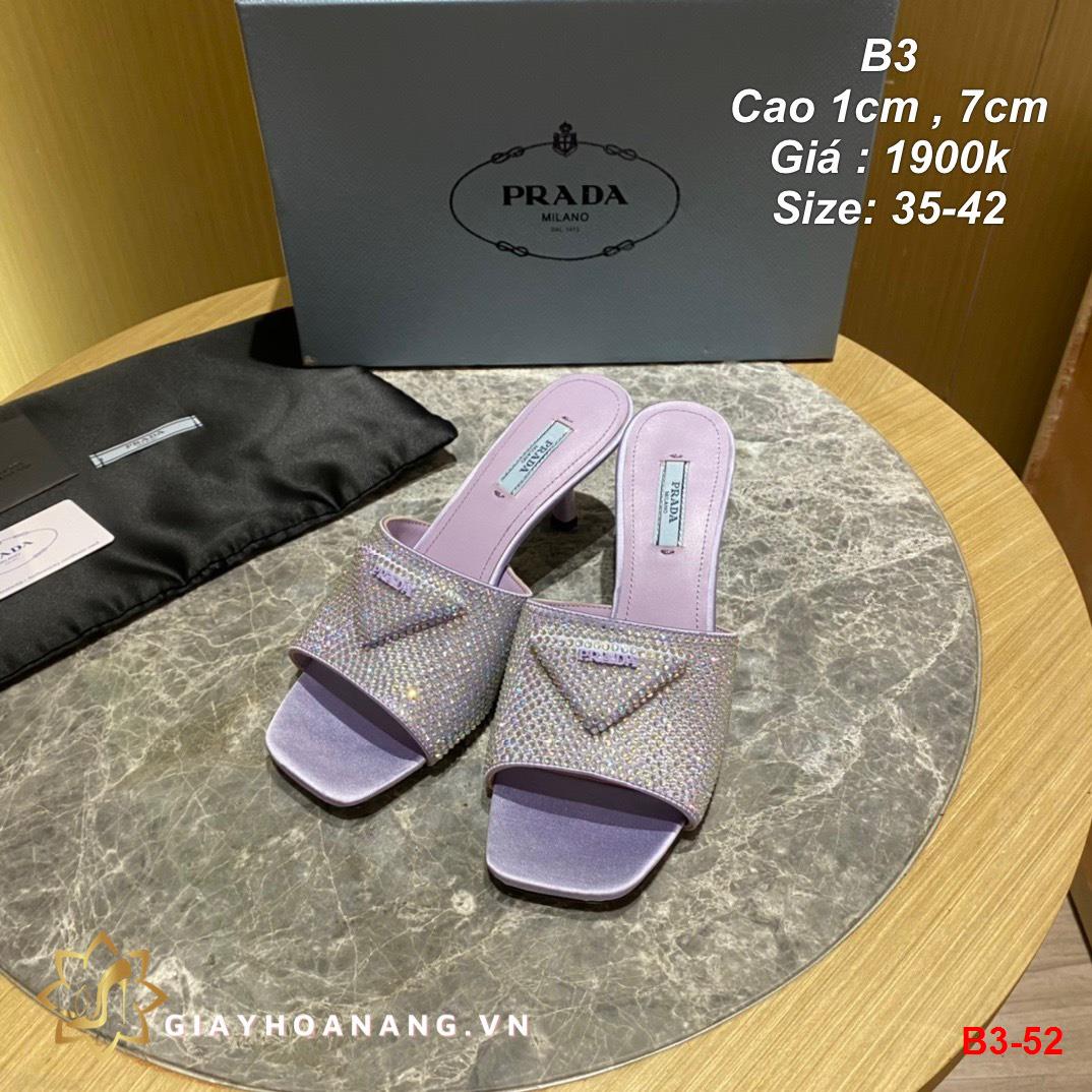 B3-52 Prada dép cao 1cm , 7cm siêu cấp