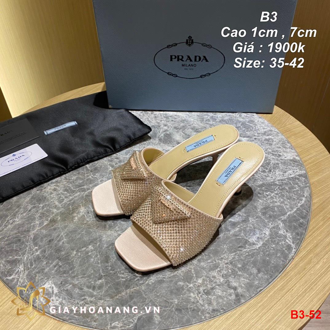 B3-52 Prada dép cao 1cm , 7cm siêu cấp