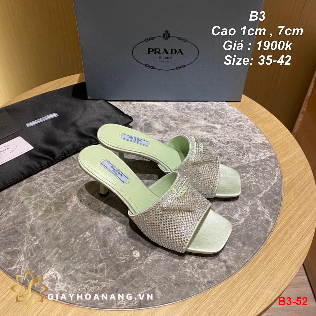 B3-52 Prada dép cao 1cm , 7cm siêu cấp