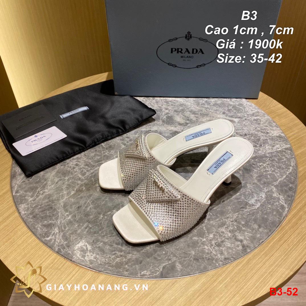 B3-52 Prada dép cao 1cm , 7cm siêu cấp