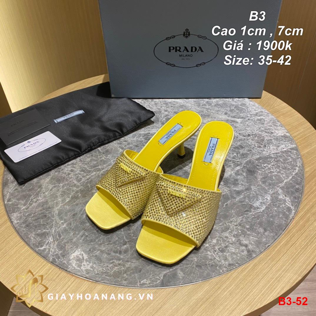 B3-52 Prada dép cao 1cm , 7cm siêu cấp