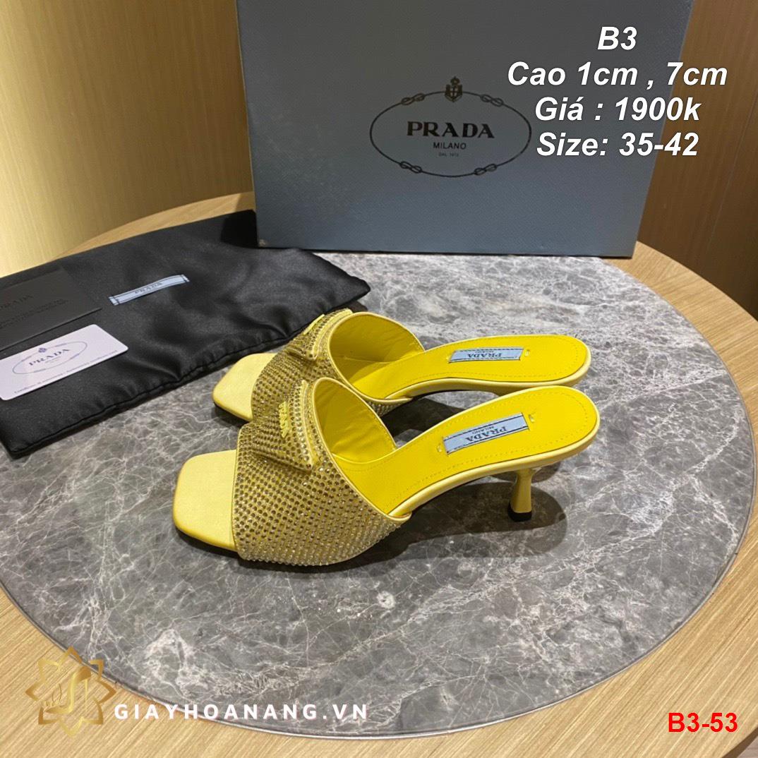 B3-53 Prada dép cao 1cm , 7cm siêu cấp