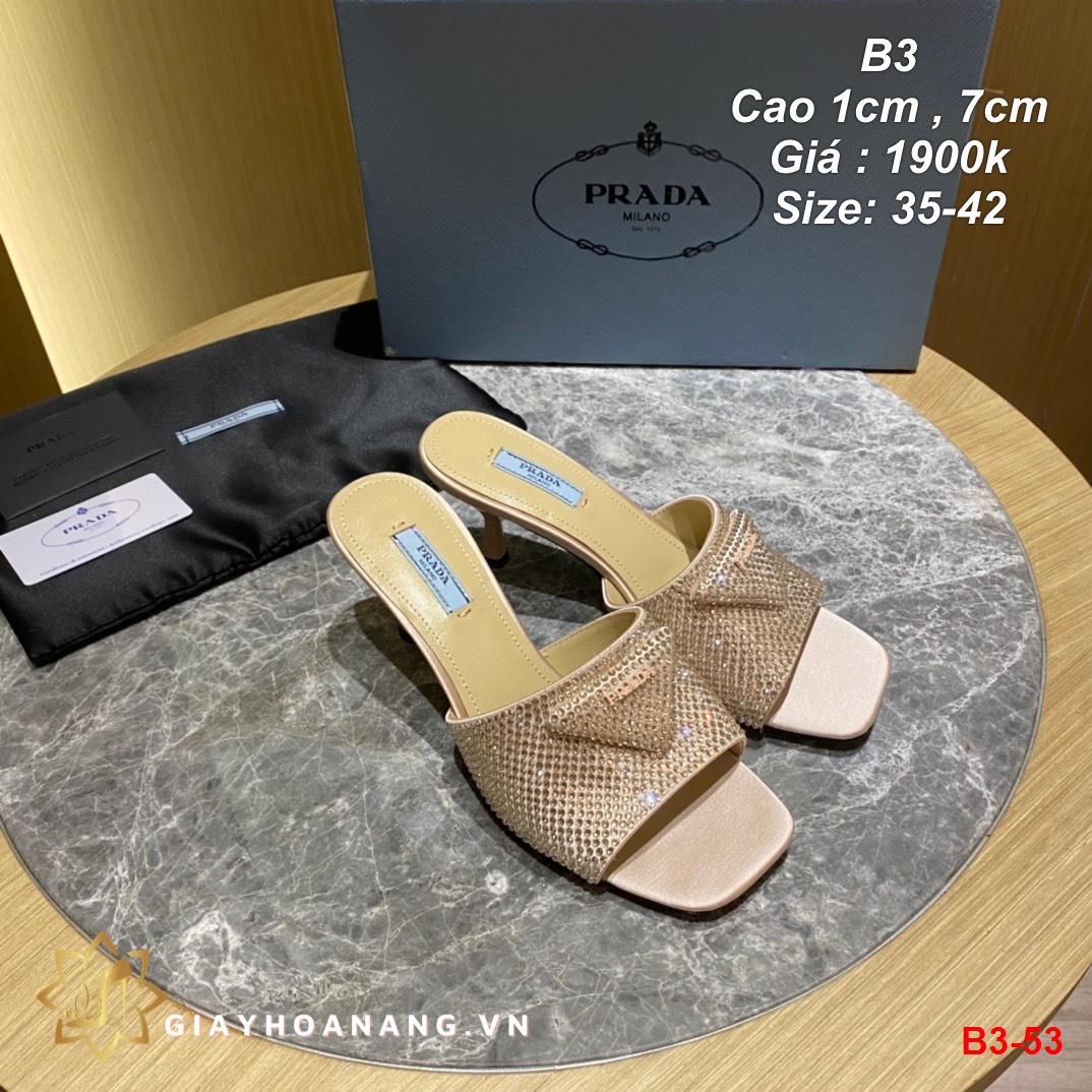 B3-53 Prada dép cao 1cm , 7cm siêu cấp