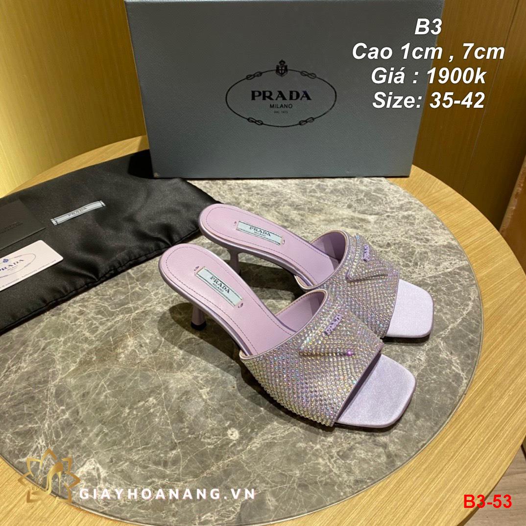 B3-53 Prada dép cao 1cm , 7cm siêu cấp